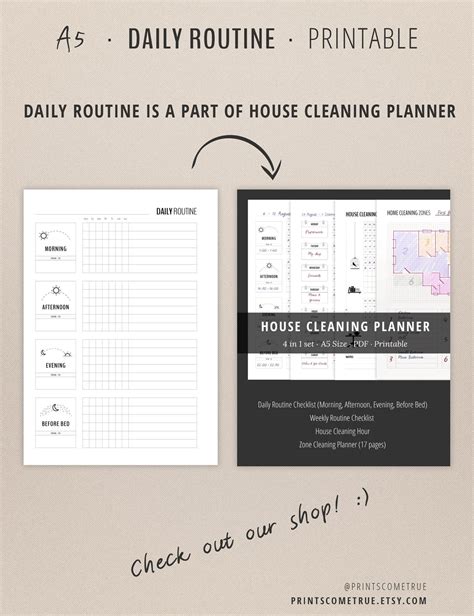 Daily Routine Planner Printable Flylady Morning Routine Etsy Daily