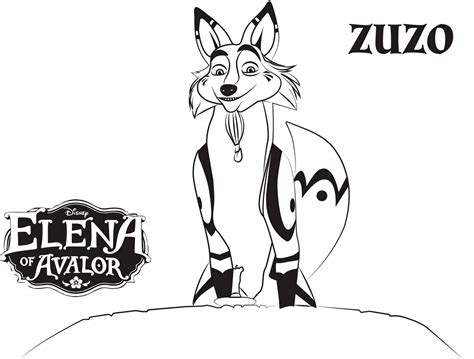 Have you ever heard about elena of avalor? Zuzo From Elena Of Avalor Coloring Sheets