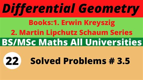 22 Solved Problems Differential Geometry Youtube