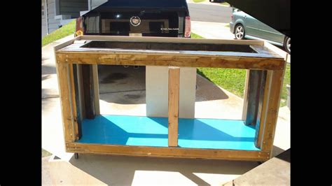 I did a lot of research and created this basic design. 125 Gallon Aquarium Stand Build - YouTube