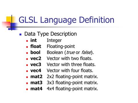 Ppt Opengl Shading Language Glsl Powerpoint Presentation Free
