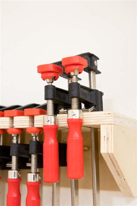 This keeps it assessable for use but also keeps it from just lending up against a wall somewhere, taking up space. How to Make the World's Easiest Clamp Rack | DIY Clamp ...
