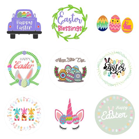 Easter Labels Happy Easter Stickers Easter Sticker Happy Etsy