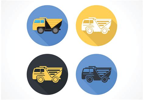 Free Flat Dump Truck Vector Icon - Download Free Vector ...