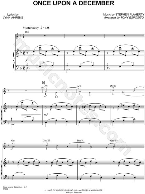 And a song someone sings. "Once Upon a December" from 'Anastasia' Sheet Music (Piano ...