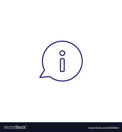 Inform Answer Info Line Icon Helpdesk Bubble Vector Image