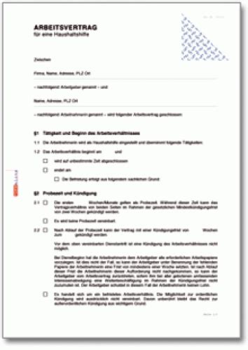 Check spelling or type a new query. Arbeitsvertrag für eine Haushaltshilfe ⋆