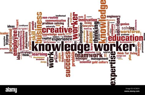 Knowledge Worker Word Cloud Concept Vector Illustration Stock Vector