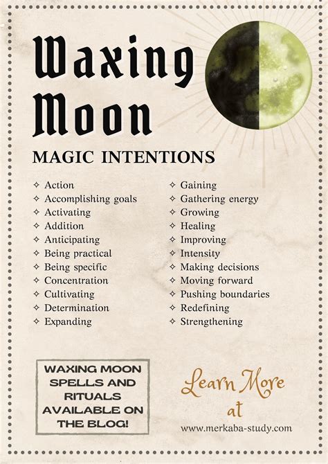 Waxing Moon Spells And Rituals Manifestation Affirmations
