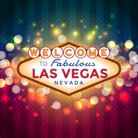 Welcome To Las Vegas Sign Stock Vector Illustration Of Nightlife
