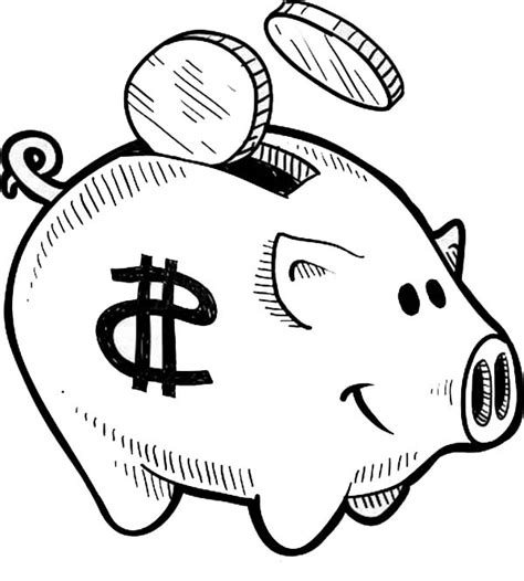Free Piggy Bank Black And White Download Free Piggy Bank Black And