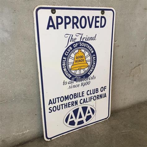 Aaa Southern California Auto Club Sign Jw7eva Etsy