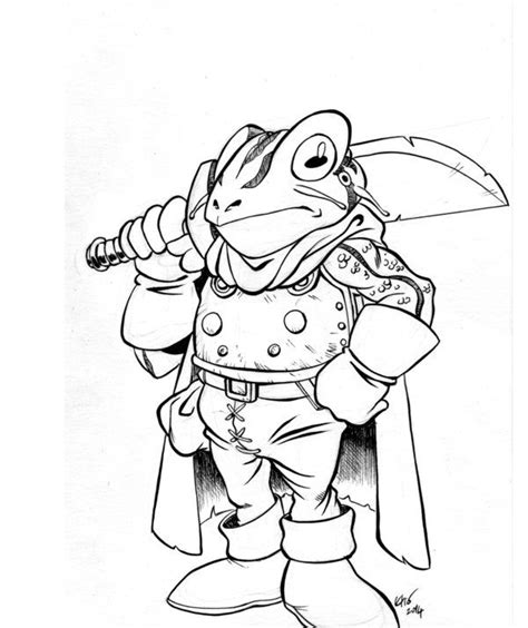 Inktober Day 7 Frog From Chrono Trigger By