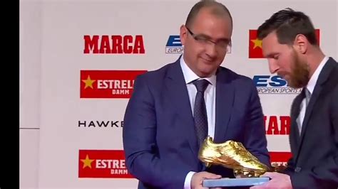 leo messi 5th golden boot youtube