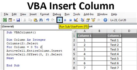 VBA Insert Column How To Insert Column In Excel VBA