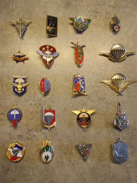 Insignes Métalliques Dunités Parachutistes Et De Beret