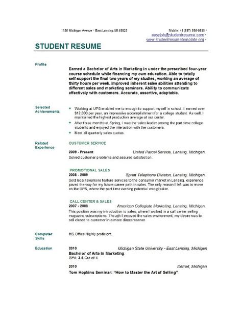 Use simple and clear fonts that make it easy to read your cv. Student Resume Templates | EasyJob