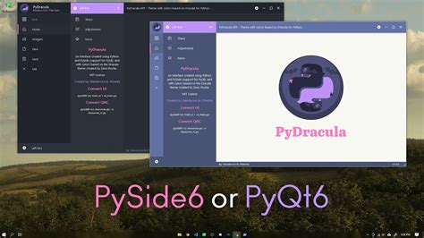 Modern Gui Python Flat Style Qt Designer PySide Or PyQt PyDracula