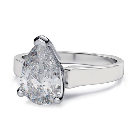 15 The Best Pear Shaped Engagement Rings Diamond Settings