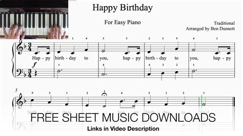 Happy Birthday Easy Piano Youtube