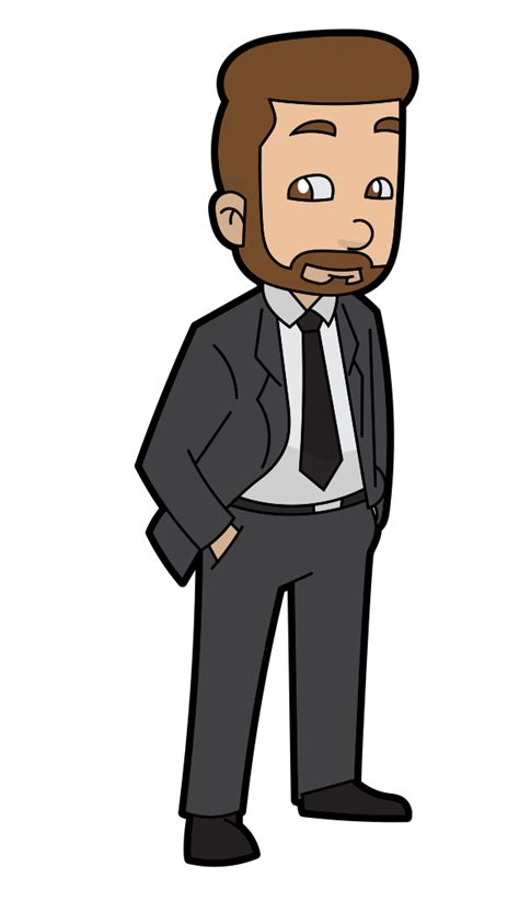 Filea Cartoon Businessman With Beardsvg Wikimedia Commons
