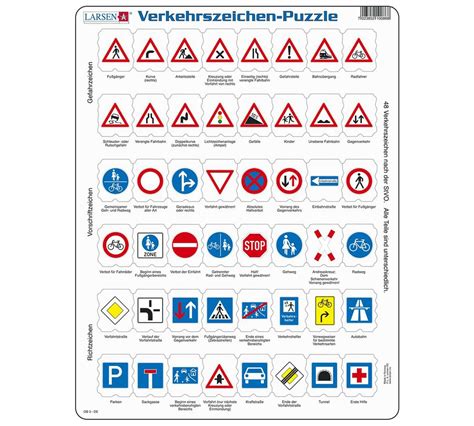 Verkehrsregeln, verkehrspolizei und nummerschilder in russland haben etwas gemeinsames: Verkehrszeichen-Puzzle · PERSEN