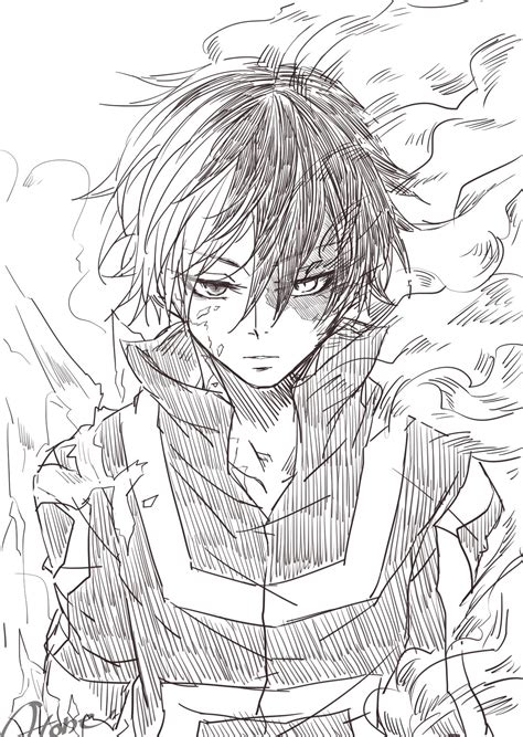 Boku No Hero Academia Todoroki Shouto Anime Drawings Anime Sketch