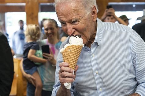 President Joe Biden Visits Cherry Farm And Ice Cream Shop In Michigan