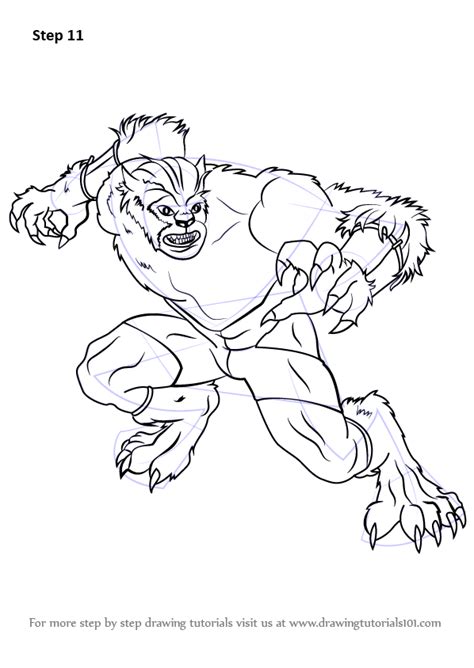 How To Draw Beast From X Men X Men Step By Step