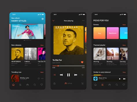 Music App On Behance In 2020 Music App Music App Design Music