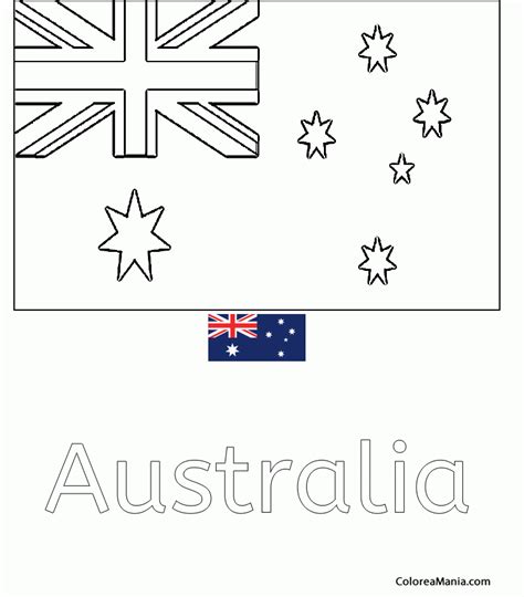 Colorear Mancomunidad De Australia Banderas De Paises Dibujo Para
