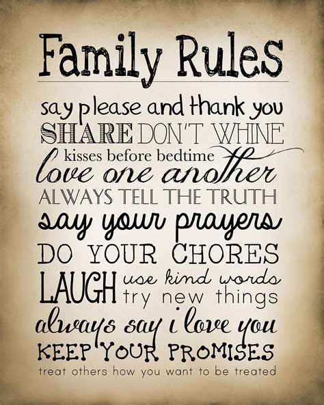 10 Best Printable Household Rules