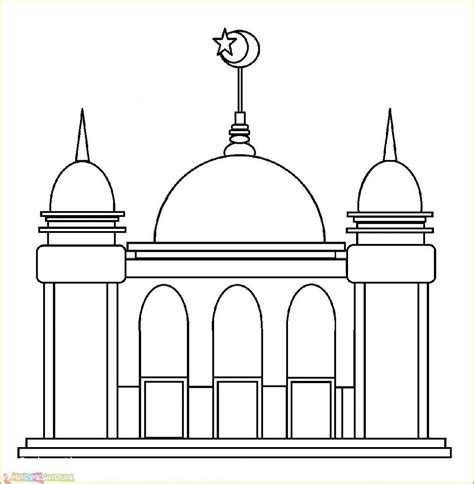 Cara Mewarnai Masjid Yang Bagus Mewarnai Gambar Images And Photos Finder