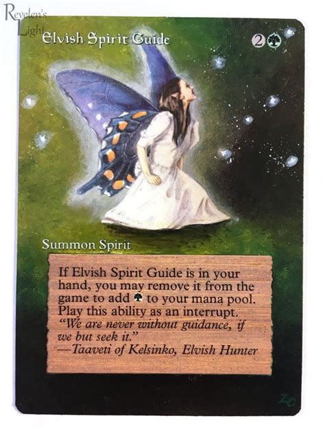 See full list on auntyflo.com Elvish Spirit Guide - Hand Painted MTG Alter - Revelen's Light Altered Magic | Magic cards ...
