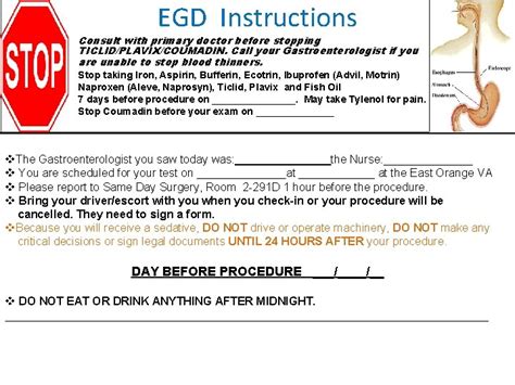 Egd Instructions Consult With Primary Doctor Before Stopping