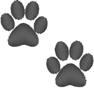 Cat paw print wired ribbon 2 1/2 kitty paw prints fish bones heart pawprint feline paws wire edged 2.5 1/2/3/4/5/6/10/15/20 yds 10 yd roll. Cat Paws Embroidery Design