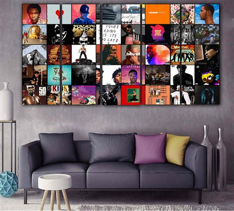 Rap Canvas Album Cover Collage Hip Hop Wall Art Musician T Etsy