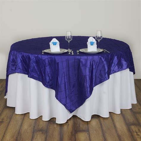 6 Pcs 72x72 034 Square Pintuck Table Overlays Wedding Linens