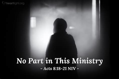 No Part In This Ministry — Acts 818 21 Niv Gods Holy Fire