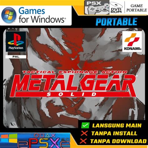 Jual Game Pc Metal Gear Solid Portable Emulator Ps1 Pc Laptop Indonesia