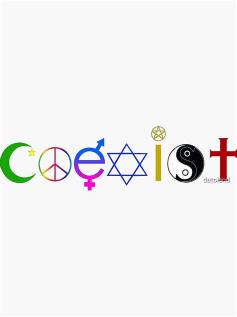 Coexist Sticker For Sale By Datoland Redbubble