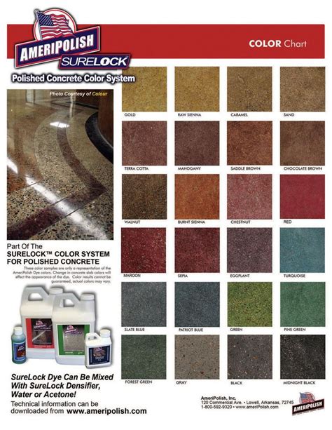 Ameripolish Surelock Concrete Dye Polished Concrete Color System