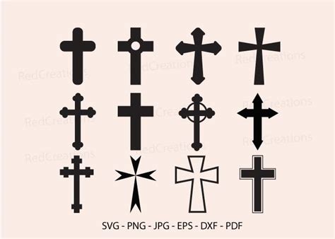 Faith Cross Svg Christianity Cross Religious Symbols Eps Cross Clipart