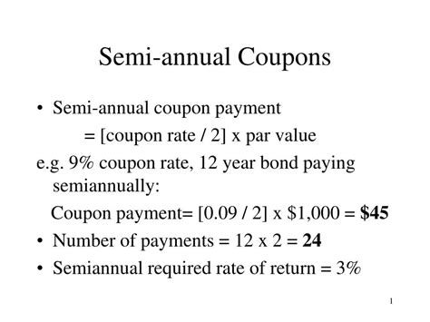 Ppt Semi Annual Coupons Powerpoint Presentation Free Download Id