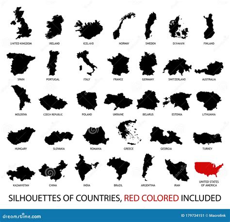 Map Of The America US Silhouettes Blank Map Vector Illustration