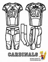 Cardinals Coloring Football Uniform Pages Arizona Nfl Az Nfc Sports Yescoloring Book Kids Play Big Popular sketch template