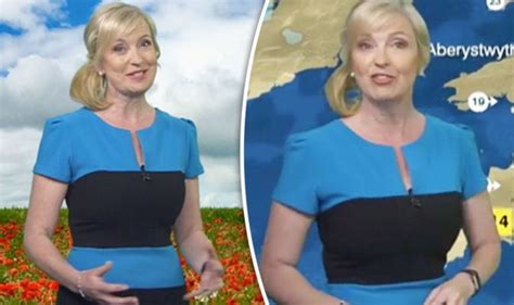 bbc weather carol kirkwood shows off curves in figure hugging dress tv and radio showbiz and tv