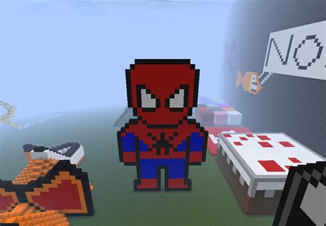 Spiderman Pixelart Minecraft Project