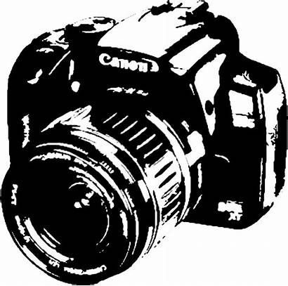 Camera Clip Dslr Canon Clipart Vector Drawing