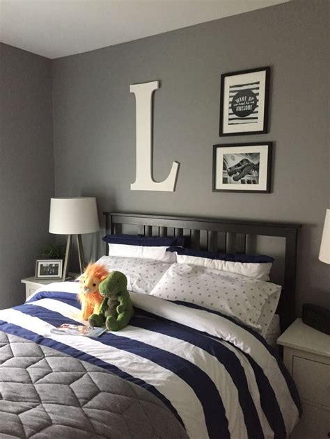 Bunk beds, day beds, rv beds? Navy blue gray and white boy bedroom for my not so little ...